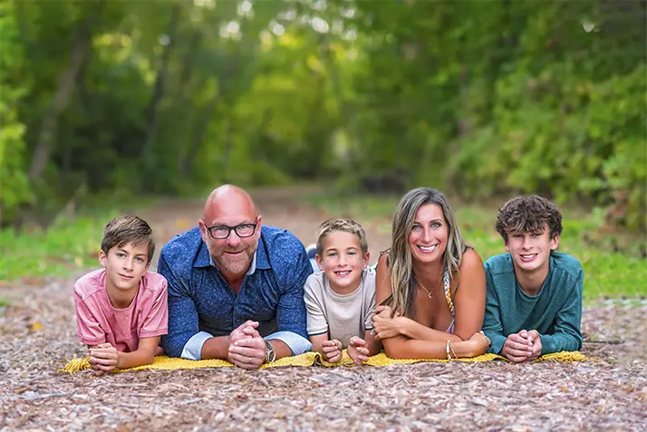 Chiropractor Naperville IL Timothy Erickson With Family